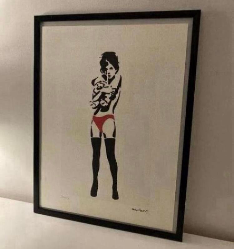 BANKSY : lithografie met certificaat, Antiek en Kunst, Ophalen of Verzenden