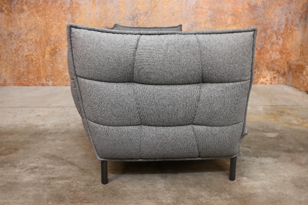 ZGAN! grijze stoffen exclusieve B&B Italia Husk design bank, 250 tot 300 cm, 100 tot 125 cm, Ophalen of Verzenden, Zo goed als nieuw