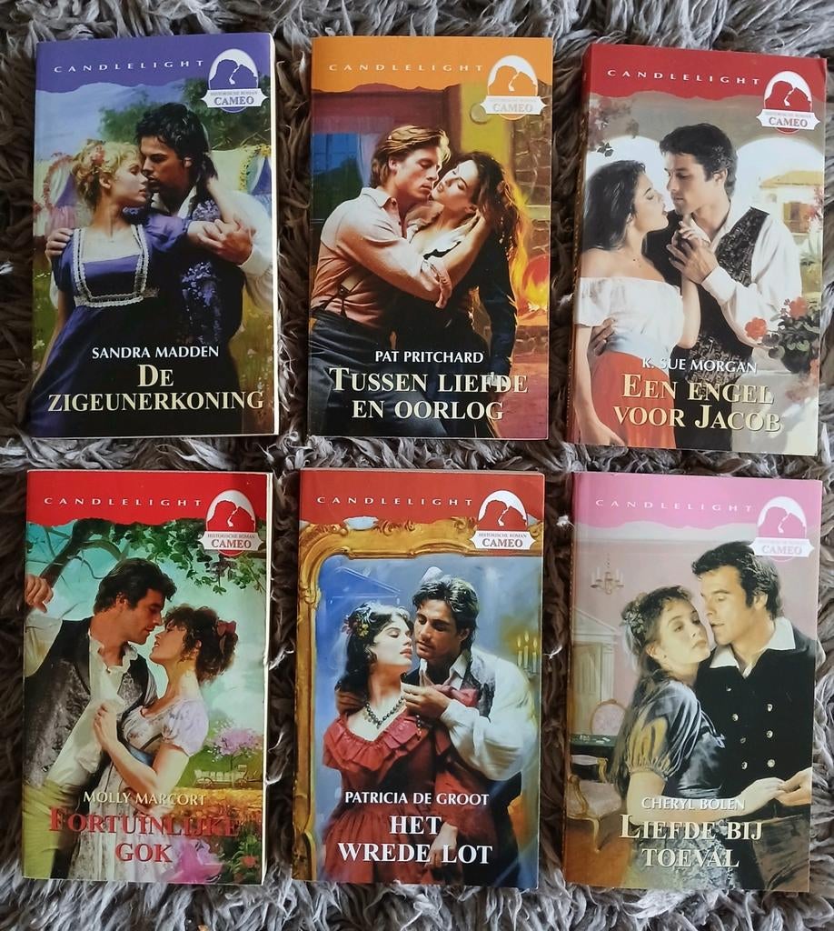6 Candlelight Cameo Romans: Liefde, Oorlog en Meer, Boeken, Romans, Ophalen of Verzenden, Gelezen, Diverse auteurs, Nederland