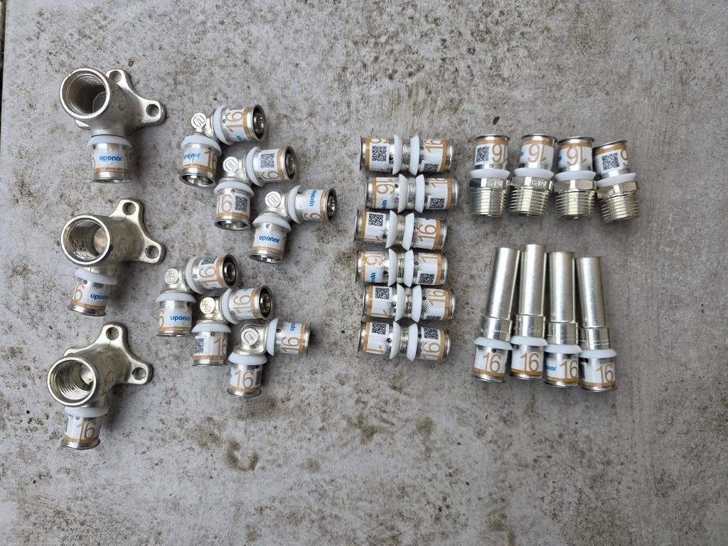 Uponor 16 koppeling, Ophalen of Verzenden, Nieuw, Koper of Messing