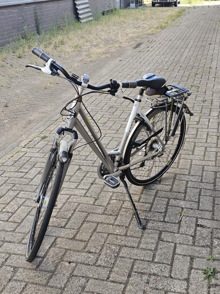 Gazelle Allure Limited Edition Damesfiets – Zilver – 53 cm, Ophalen, 2 zitjes, Gebruikt, Buggydrager
