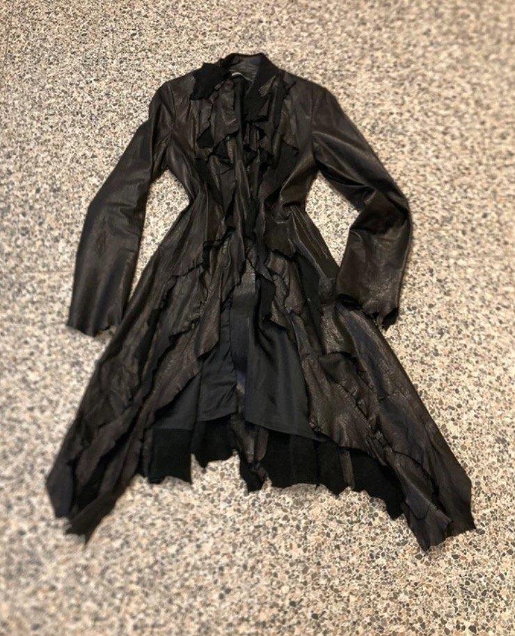 Rundholz gothic MadMax cyberpunk distressed leather coat jas, Kleding | Dames, RUNDHOLZ, Zwart, Ophalen of Verzenden, Maat 36 (S)