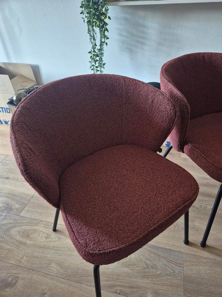 3 mooie stoelen van BePureHome terracotta kleur, Ophalen, Zo goed als nieuw, 50 tot 75 cm