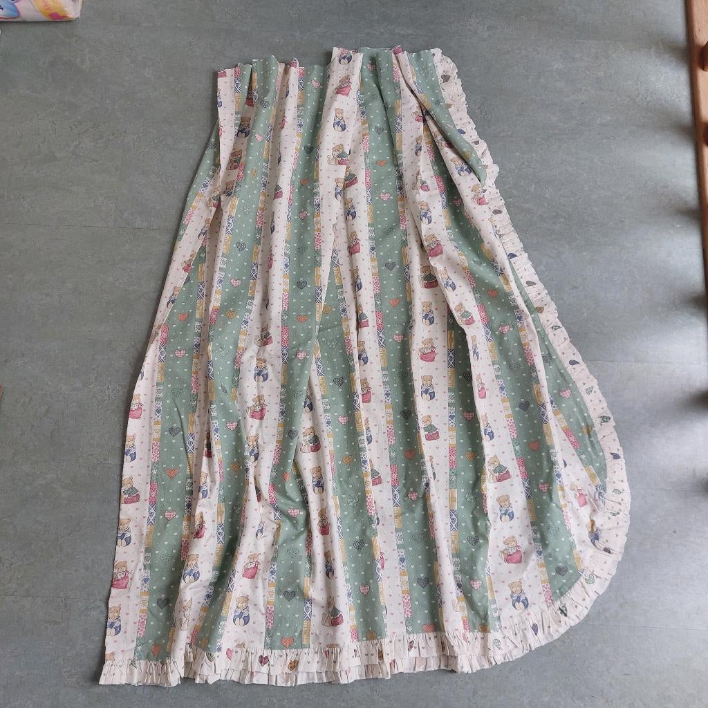 Wiegbekleding en hemeltje - Beertjes en Hartjes - Vintage, Ophalen of Verzenden, Zo goed als nieuw, Wieg