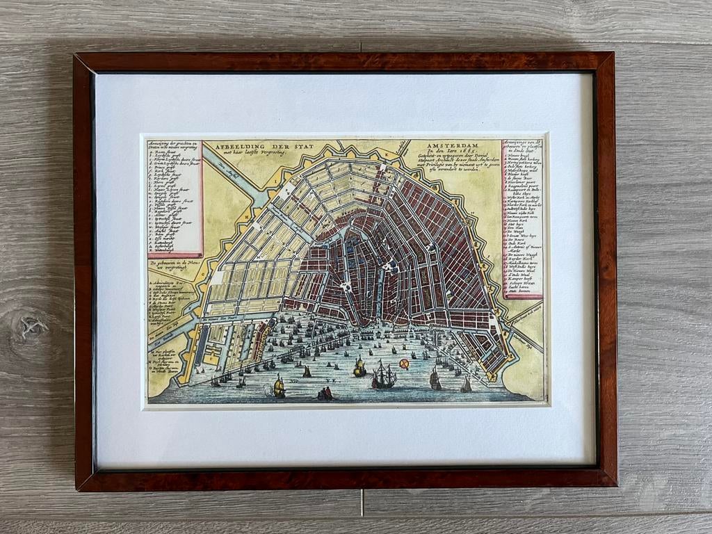 Stadsgezicht Plattegrond Amsterdam 1665 Daniël Stalpaert, Ophalen of Verzenden