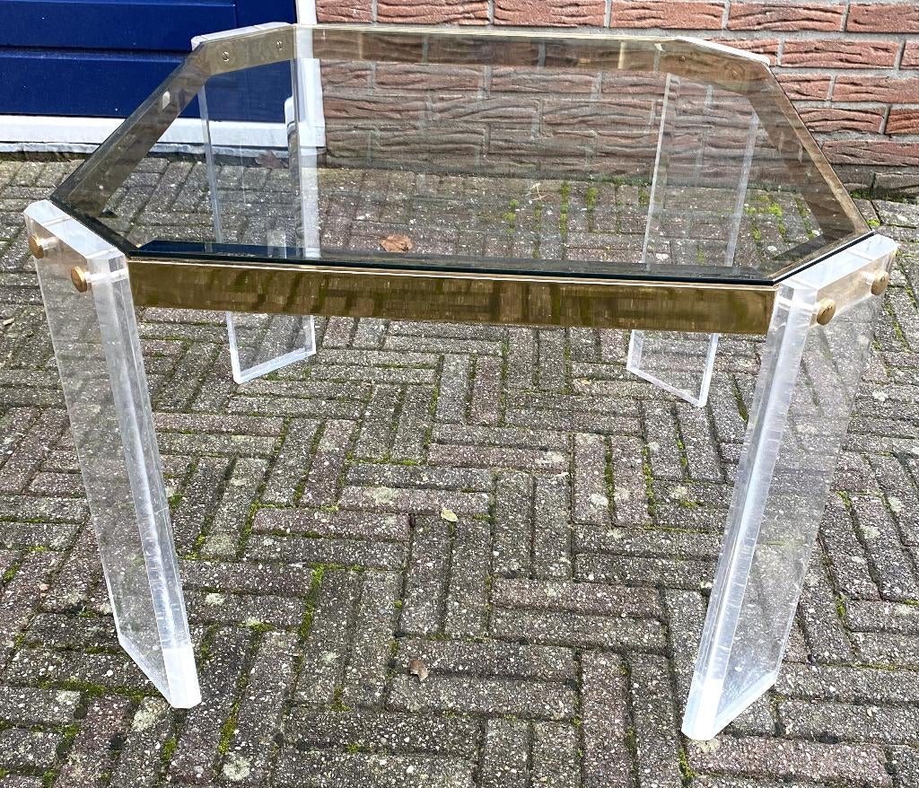 Leuke Franse Salon /Hoek Tafel ( vintage retro mid century ), Ophalen, Gebruikt, 50 tot 100 cm, 50 tot 75 cm