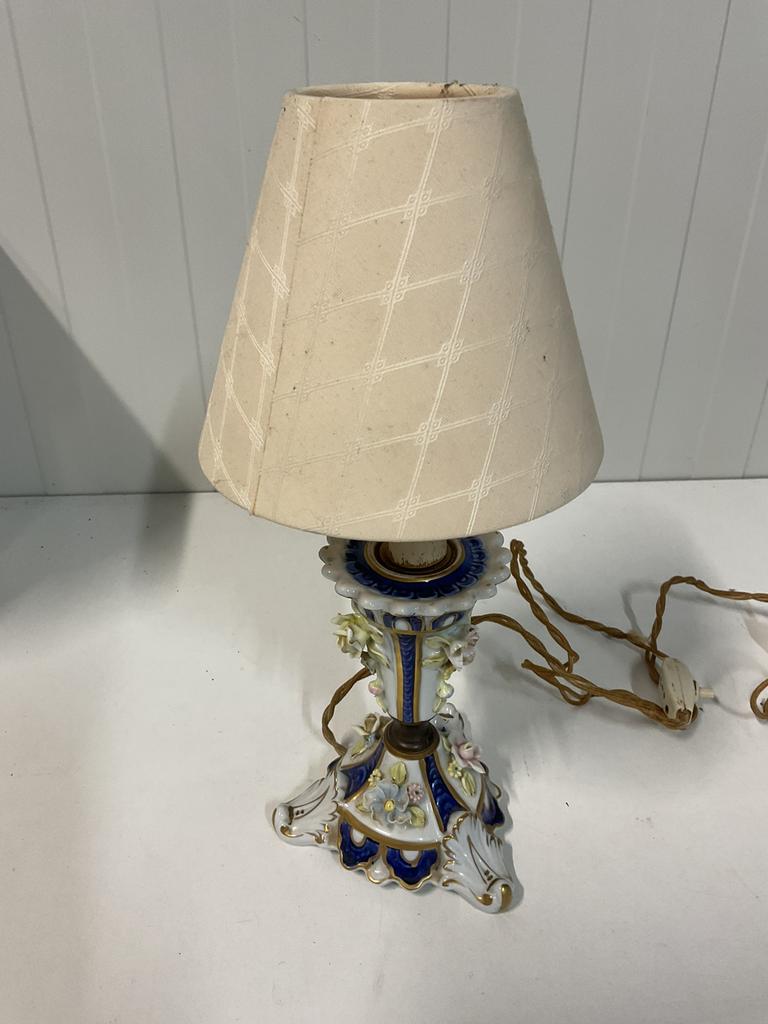 Porseleinen schemerlamp zeer oud zeer mooi, Ophalen, Gebruikt, Minder dan 50 cm