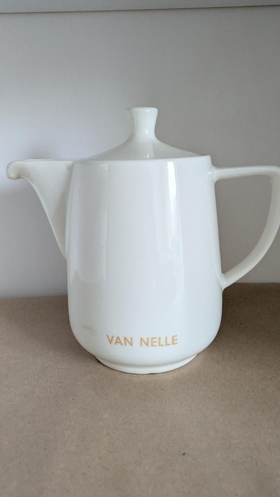 Van Nelle koffiepot wit keramiek Retro Vintage, Huis en Inrichting, Keuken | Servies, Keramiek, Overige typen, Ophalen of Verzenden