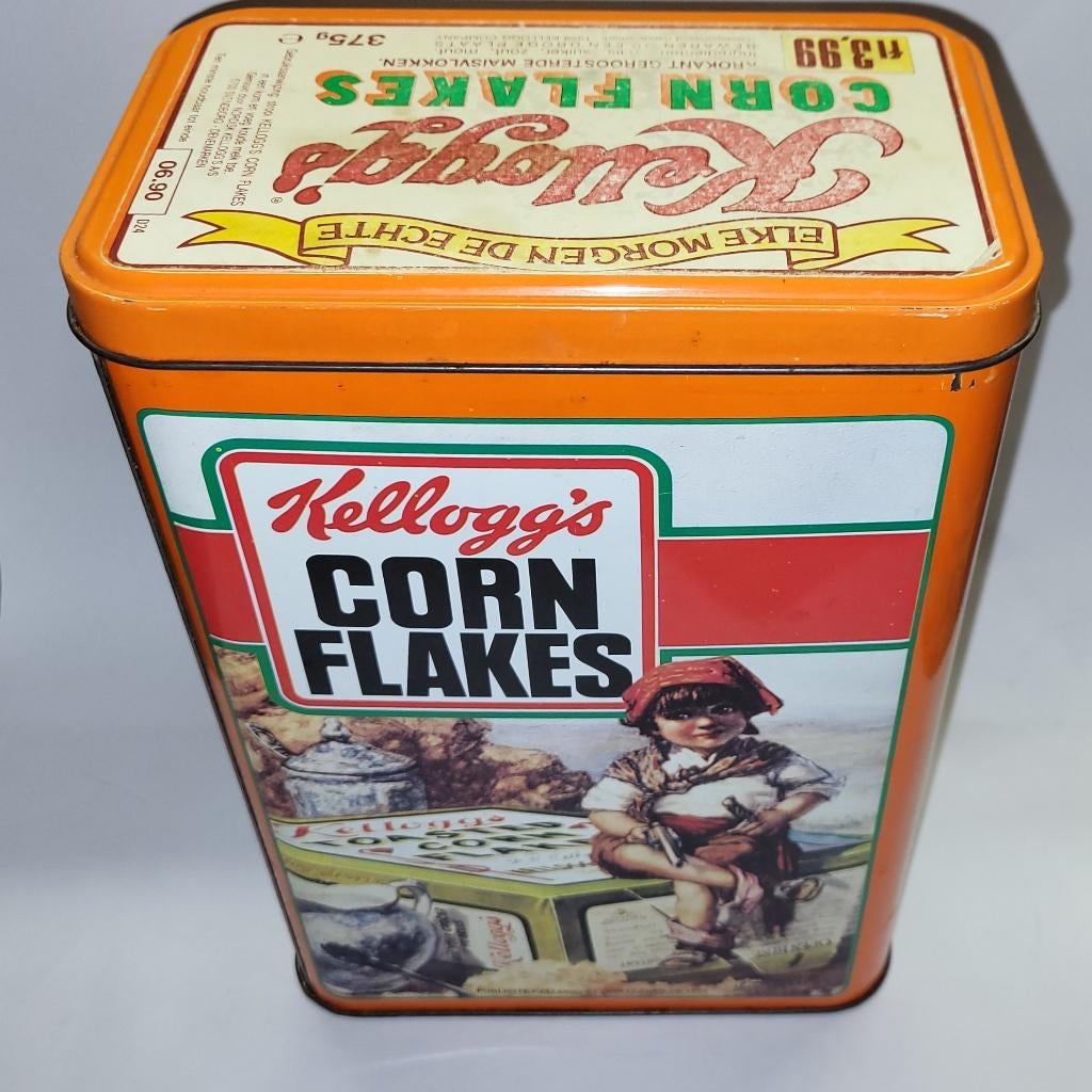 Kellogg's corn flakes Vintage Retro blik, Ophalen of Verzenden, Overige