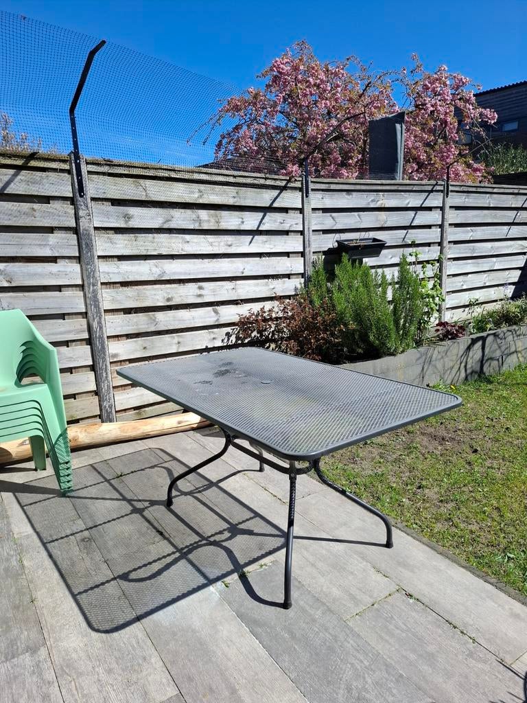 Tuintafel 146x90x71, Ophalen, Gebruikt, Rechthoekig, Metaal