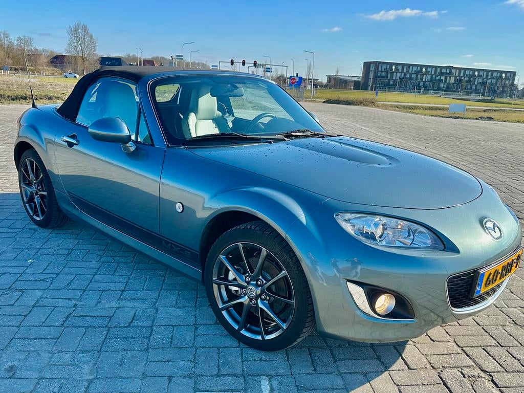 Mazda MX-5 1.8 2011 Kaminari Dolphin Grey/full-options/NAP, Auto's, Achterwielaandrijving, 4 cilinders, Cabriolet, 49 €/maand