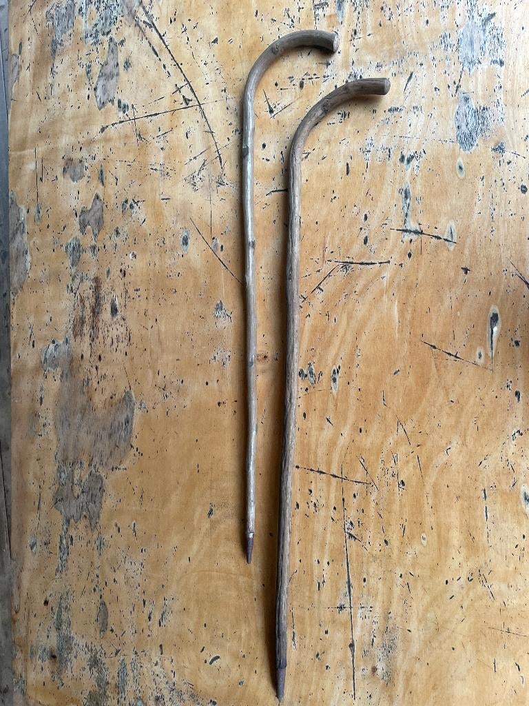 C778 Een hele oude originele houten wandelstok, Ophalen of Verzenden, Gebruikt