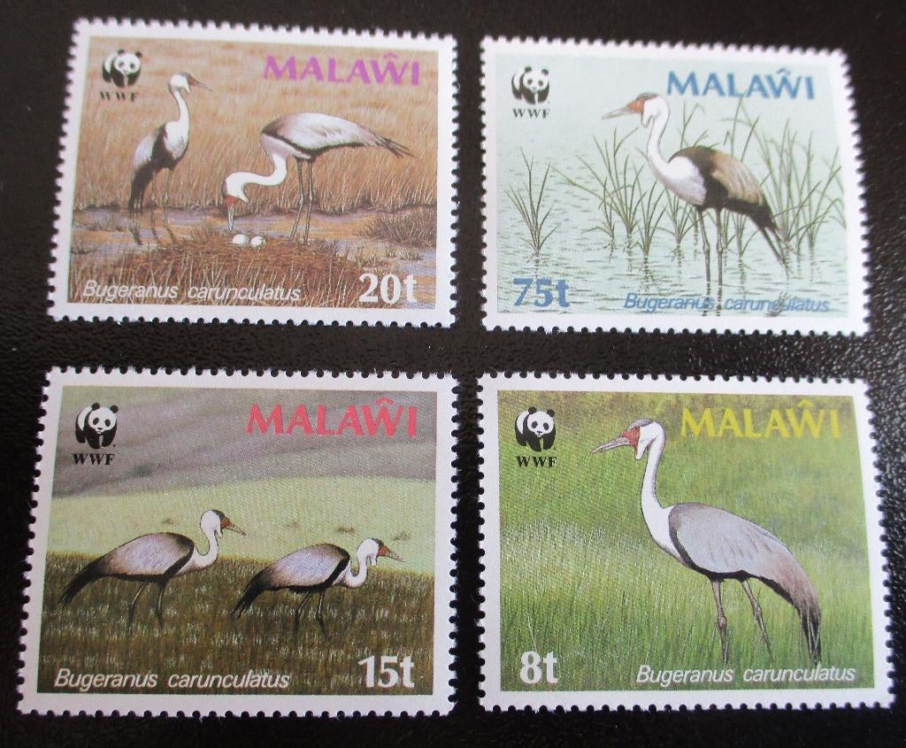 Malawi, WWF serie Lelkraanvogel, Verzenden, Postfris, Dier of Natuur