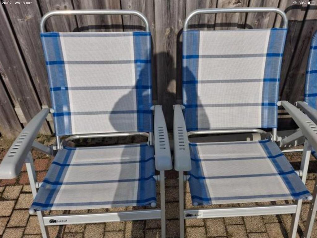 Dukdalf  stoel, Caravans en Kamperen, Kampeermeubelen, Ophalen of Verzenden, Zo goed als nieuw, Campingstoel