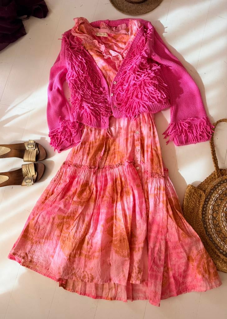 Roze franje vest  XXL isla ibiza bonita, Kleding | Dames, Truien en Vesten, Ophalen of Verzenden, Zo goed als nieuw, Maat 46/48 (XL) of groter