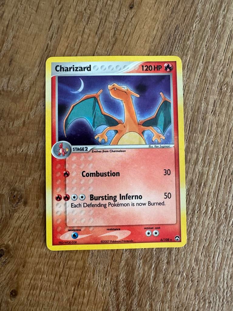Charizard Holo Pokémon Kaart - 2007 Editie 6/108, Verzenden, Gebruikt, Losse kaart, Foil