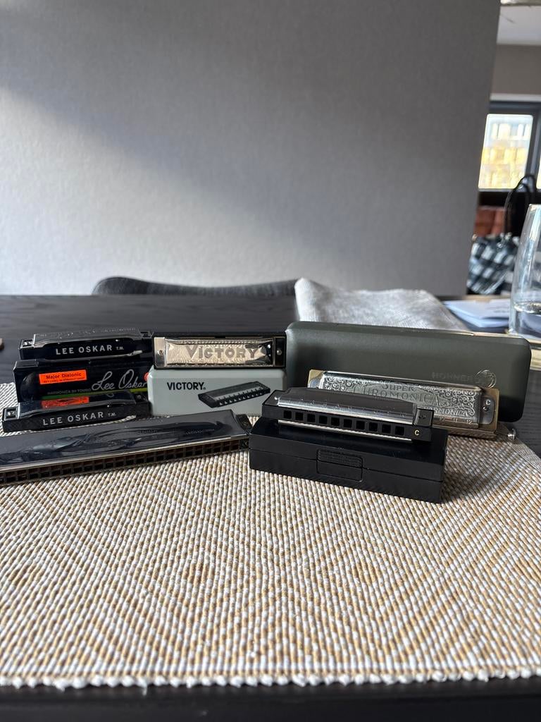 Diverse goed werkende mondharmonica's, Muziek en Instrumenten, Gebruikt, Overige typen, Ophalen of Verzenden, Met koffer of doosje