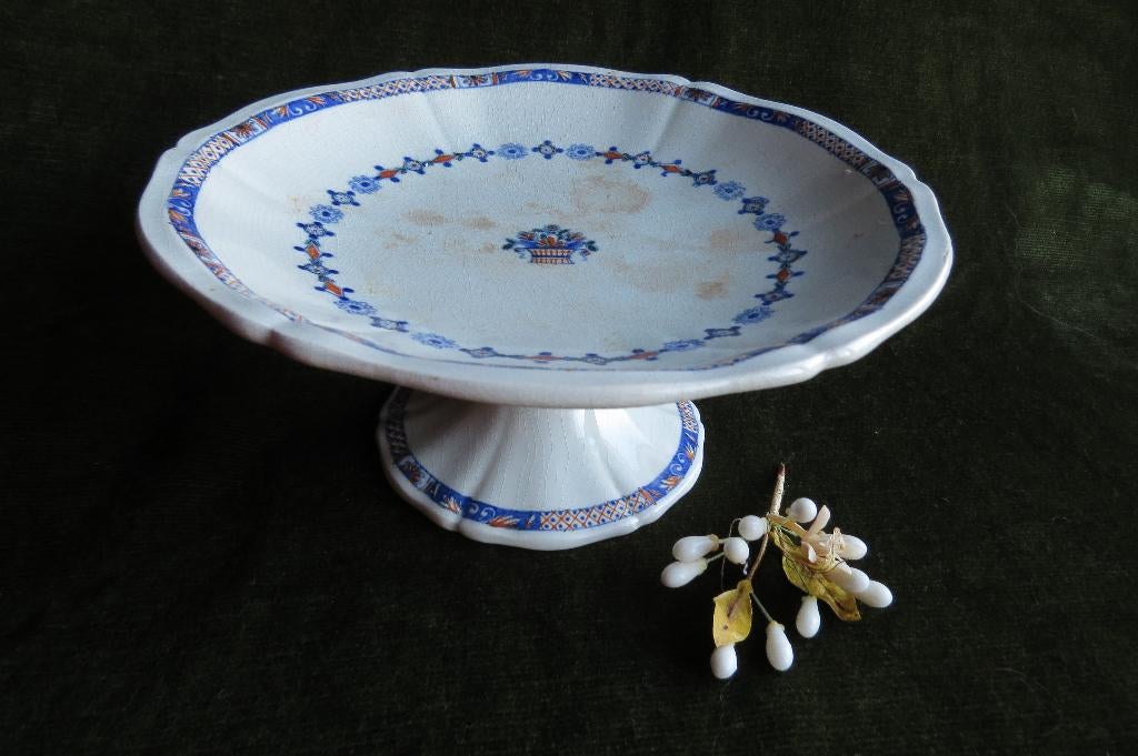 Antieke Franse Émile Bourgeois Paris serveerschaal 1885-1905, Ophalen of Verzenden