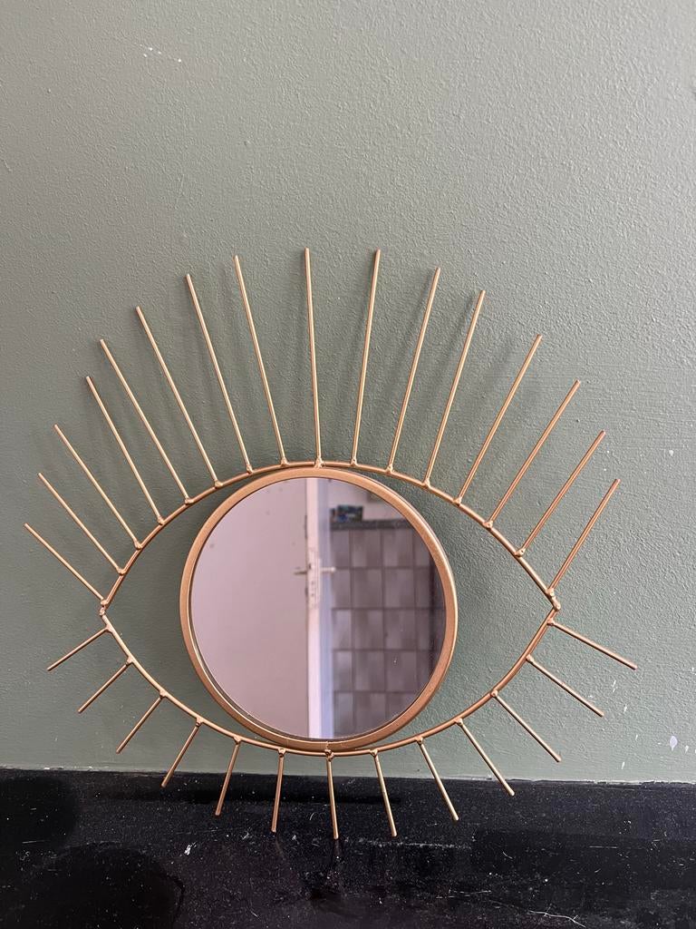 Gouden oog spiegel, Ophalen, Minder dan 50 cm, Gebruikt, Minder dan 100 cm