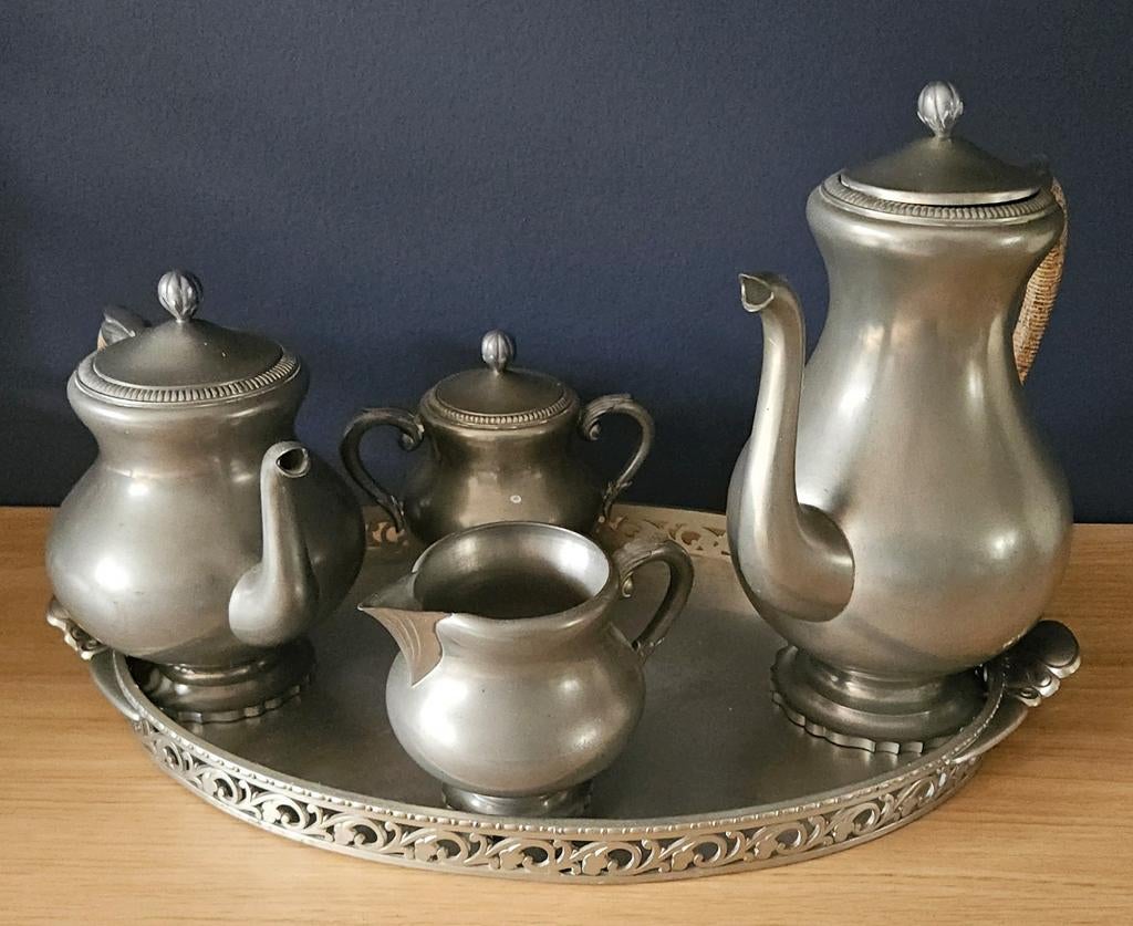 Tinnen servies Royal Holland KMD Tiel, Ophalen