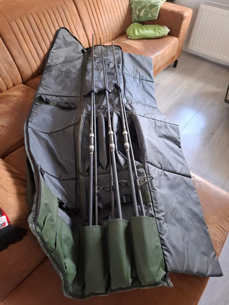 3x NASH Entity karperhengels te koop incl. holdall, Ophalen, Gebruikt, Werphengel