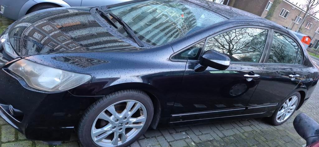Honda Civic 1.3 Vtec Hybrid 2010 Airco Nap StoelVer EnergieA, Auto's, Lichtsensor, Zwart, Alcantara, Zwart