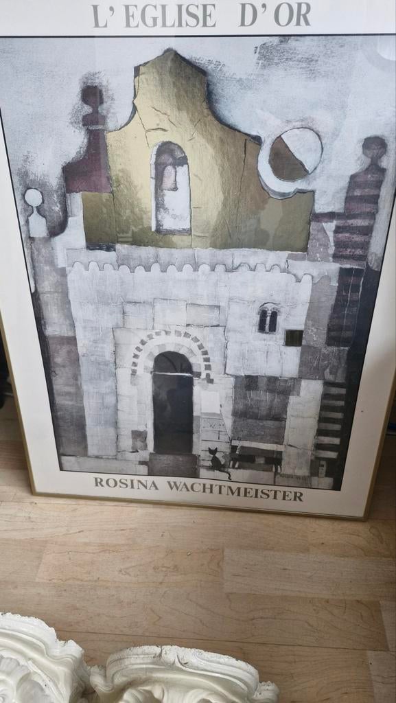 Rosina Wachtmeister 'L'Eglise D'Or' ingelijst schilderij, Ophalen