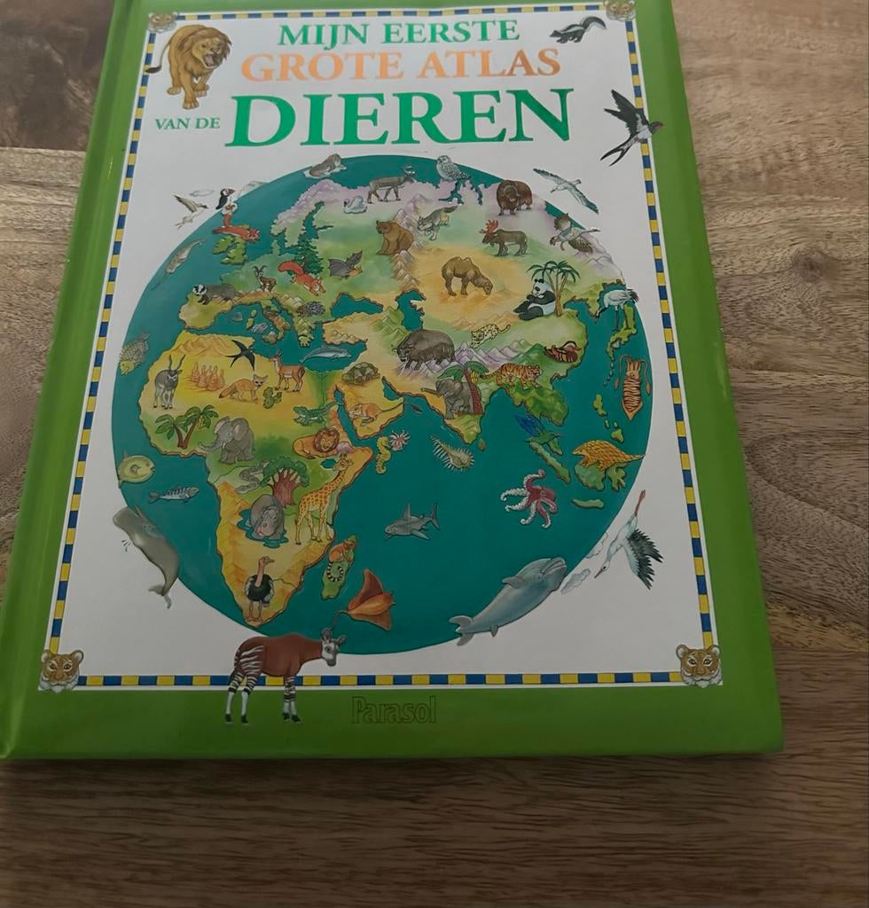 Mijn eerste grote atlas van de dieren- parasol uitgeverij, Boeken, Kinderboeken | Baby's en Peuters, Gelezen, 3 tot 4 jaar, Ophalen of Verzenden