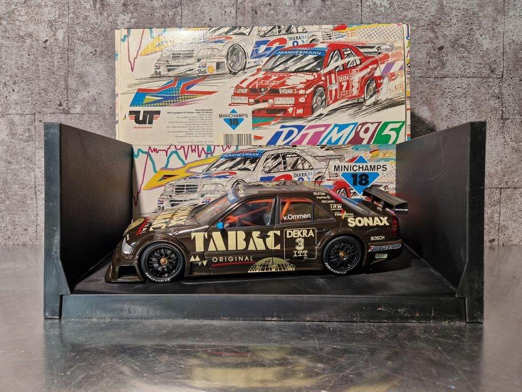 Minichamps Mercedes-Benz C-Klasse DTM 1995 Tabac #3, Hobby en Vrije tijd, Modelauto's | 1:18, Ophalen of Verzenden, Zo goed als nieuw