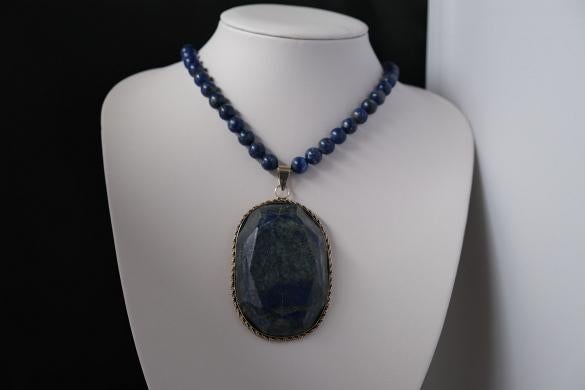 LAPIS LAZULI ketting/oorhanger-set, Verzenden, Nieuw