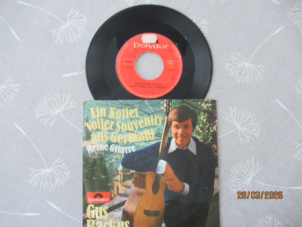 Gus Backus    Ein koffer voller souvenirs aus Germany, Gebruikt, 7 inch, Single, Ophalen of Verzenden