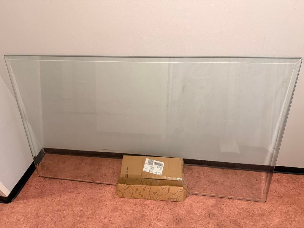 Glazen tafelblad 180x90 cm, Ophalen, Gebruikt, 50 tot 100 cm, Glas