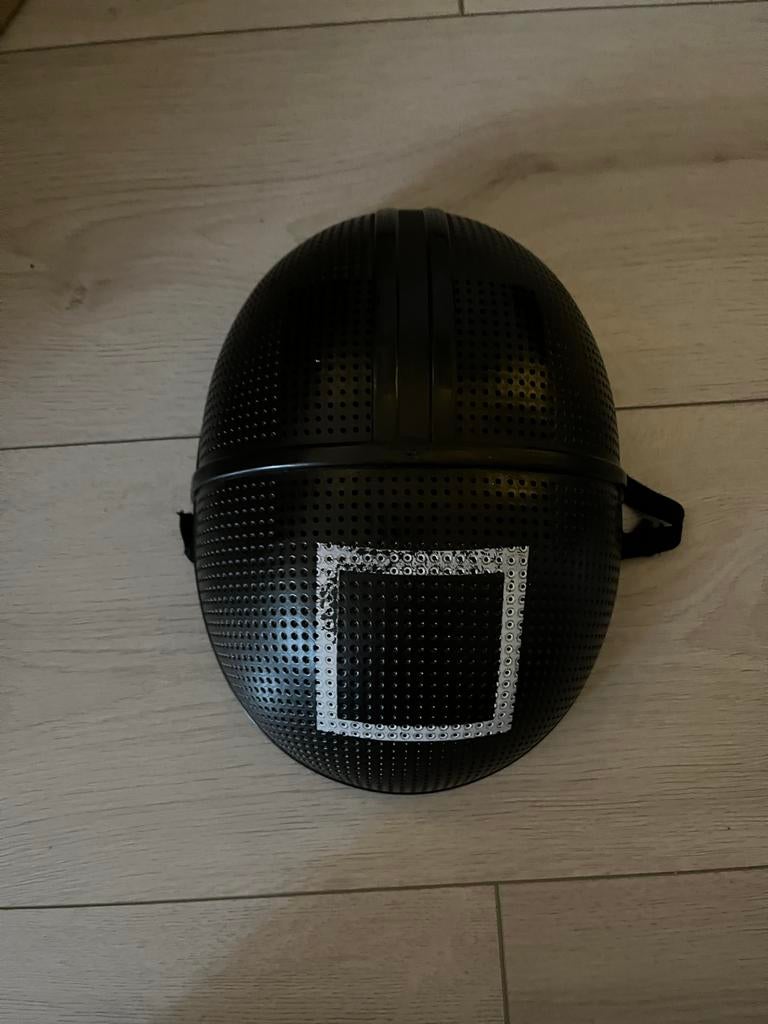 Squid Game Masker Vierkant - Cosplay Kostuum Accessoire, Ophalen of Verzenden, Zo goed als nieuw, Accessoires