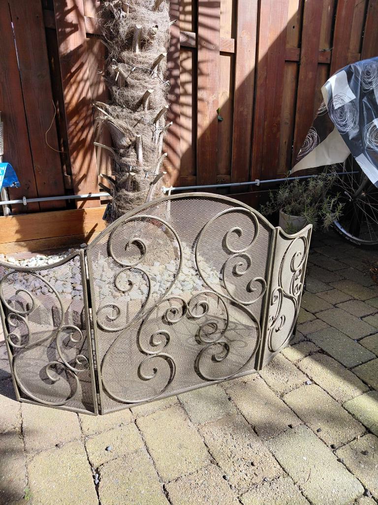 Vintage openhaard (vonken) scherm, Huis en Inrichting, Ophalen, Gebruikt, Vrijstaande haard, Overige soorten
