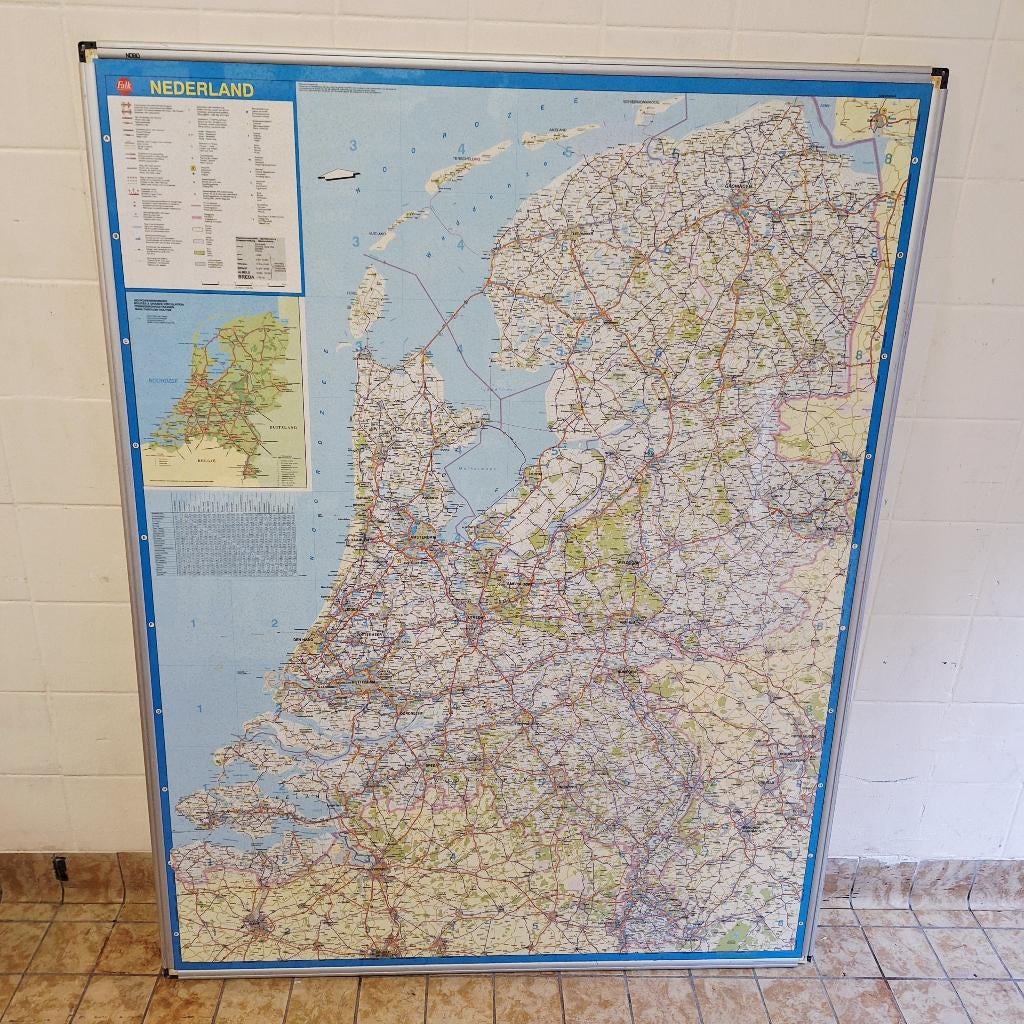 Falk Landkaart van Nederland / Schoolkaart / Magnetisch, Ophalen, Gebruikt, -, -