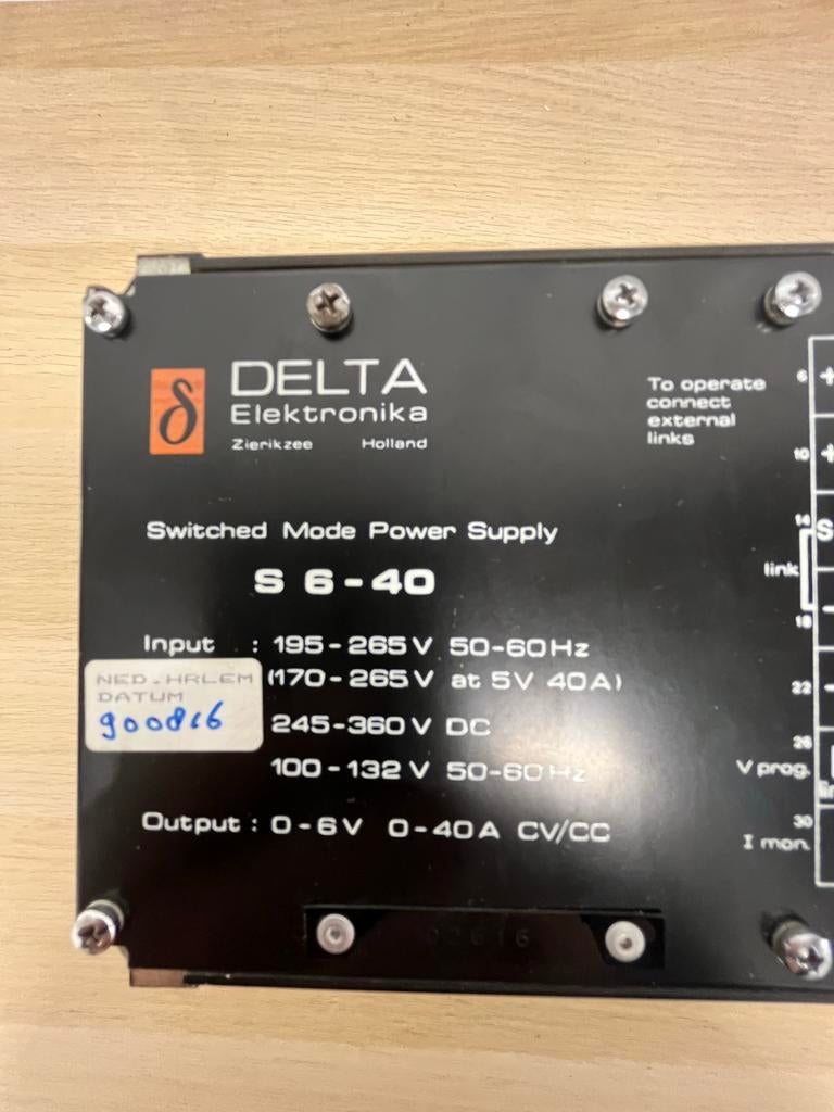 Delta Elektronika S 6-40 Geschakelde Voeding, Computers en Software, Interne voedingen, Zo goed als nieuw, Ophalen