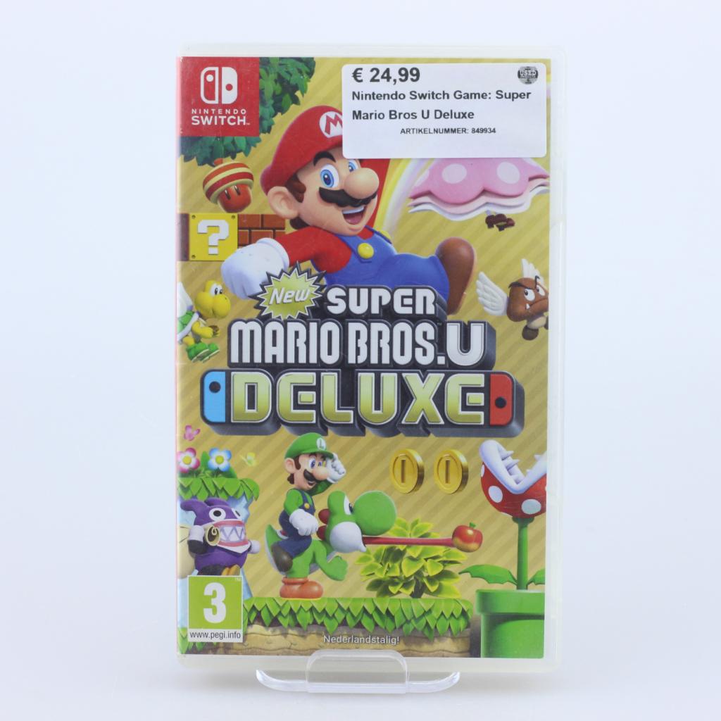 Nintendo Switch Game: Super Mario Bros U Deluxe, Nintendo, Zo goed als nieuw, Support@nintendo.com, 11-1 Hokotate-cho, Kamitoba, Minami-ku
Kyoto 601-8501
Japan