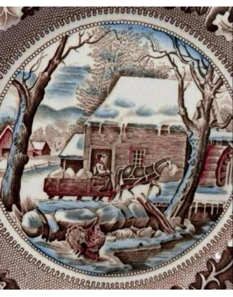 Johnson Brothers Historic America Thanksgiving FROZEN Bord, Antiek en Kunst, Antiek | Wandborden en Tegels, Ophalen of Verzenden