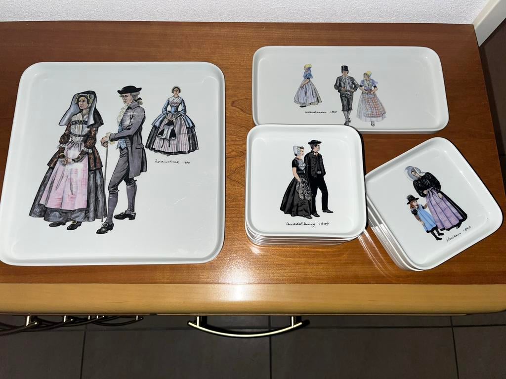 Villeroy & Boch servies – 9 gebakbordjes + schalen (vintage), Antiek en Kunst, Ophalen of Verzenden