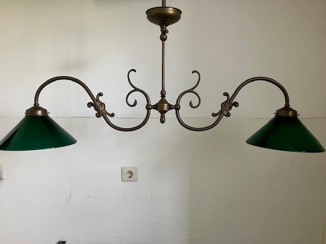 Klassieke hangende notaris lamp (Bankers lamp) TE KOOP, Ophalen