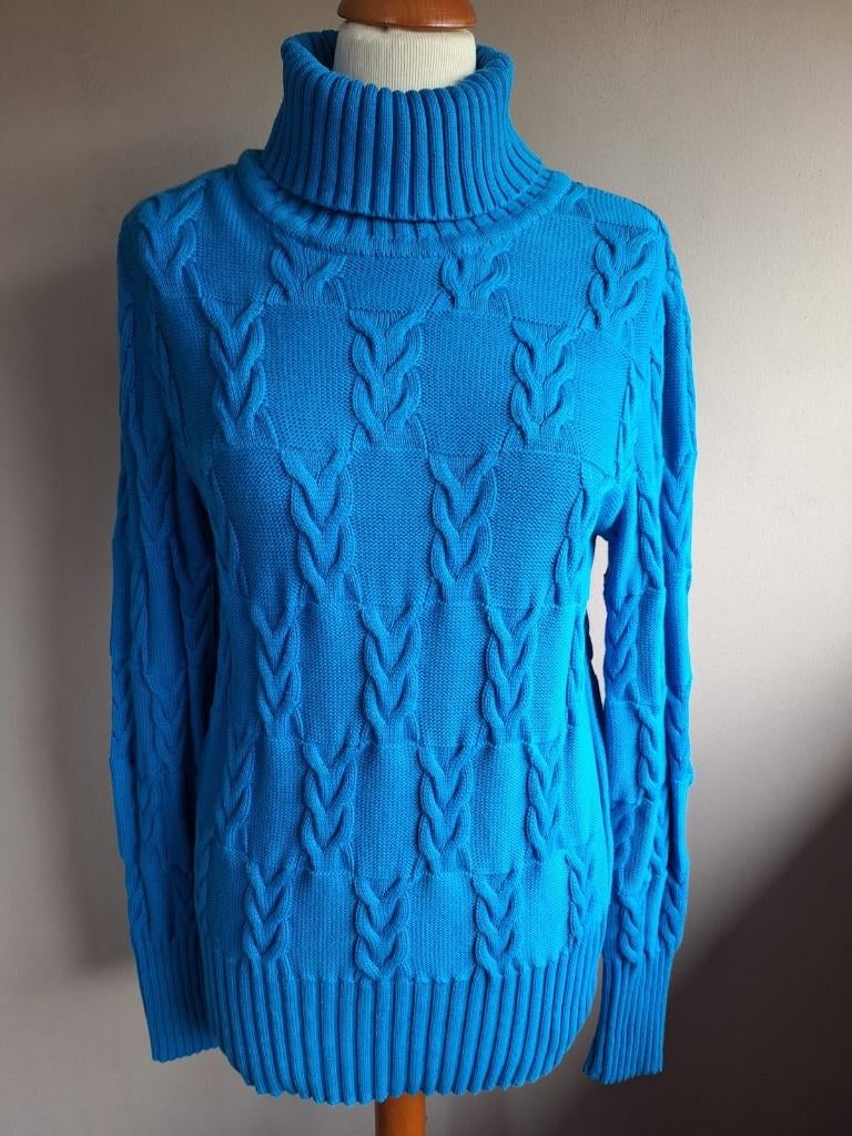 Nieuwe kobalt blauwe stretch trui van Donna Dura, maat S/36, Kleding | Dames, Blauw, Ophalen of Verzenden, Maat 36 (S), Nieuw