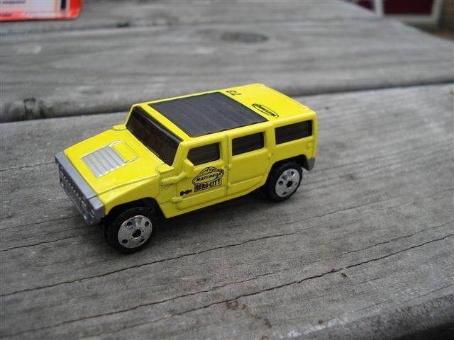 Matchbox Hummer GEEL, Ophalen of Verzenden, Zo goed als nieuw, Auto