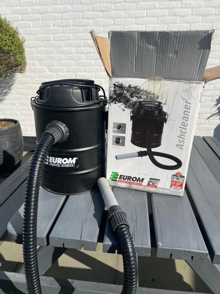 EUROM Ashcleaner - Zwarte Asstofzuiger - amper gebruikt., Ophalen of Verzenden, Gebruikt, Reservoir, Stofzuiger