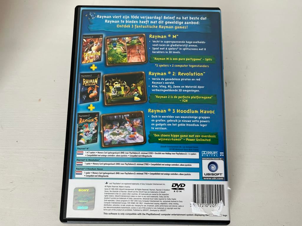 Rayman 10th Anniversary PS2, Gebruikt, T, 2 spelers, T