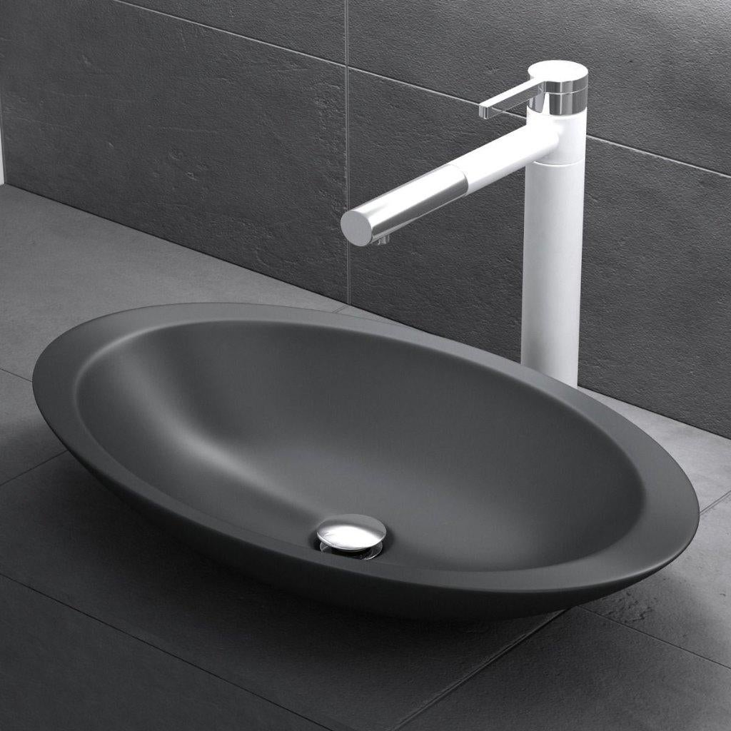 Waskom, wasbak, wastafel, opzetwastafel, antraciet, C-802, Doe-het-zelf en Verbouw, Verzenden, Nieuw, Wastafel