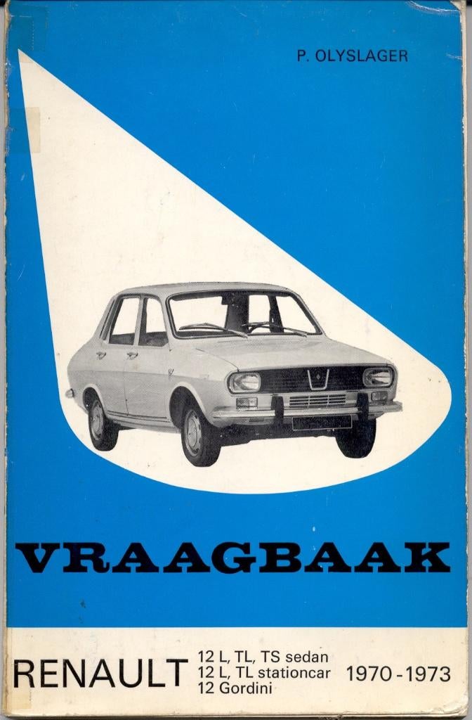 vraagbaak  RENAULT 12  1970 - 1973, Ophalen of Verzenden