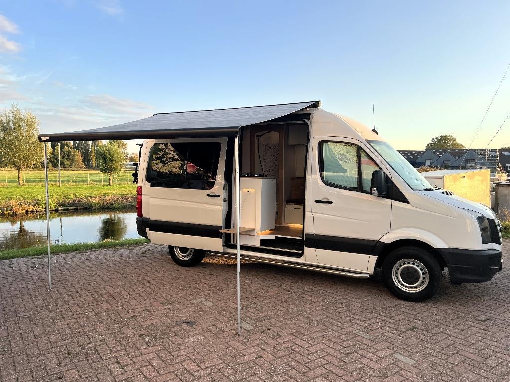 Luxe Off Grid VW Crafter Camper, Caravans en Kamperen, Campers, Particulier, tot en met 2, Buscamper of Camperbus, Volkswagen