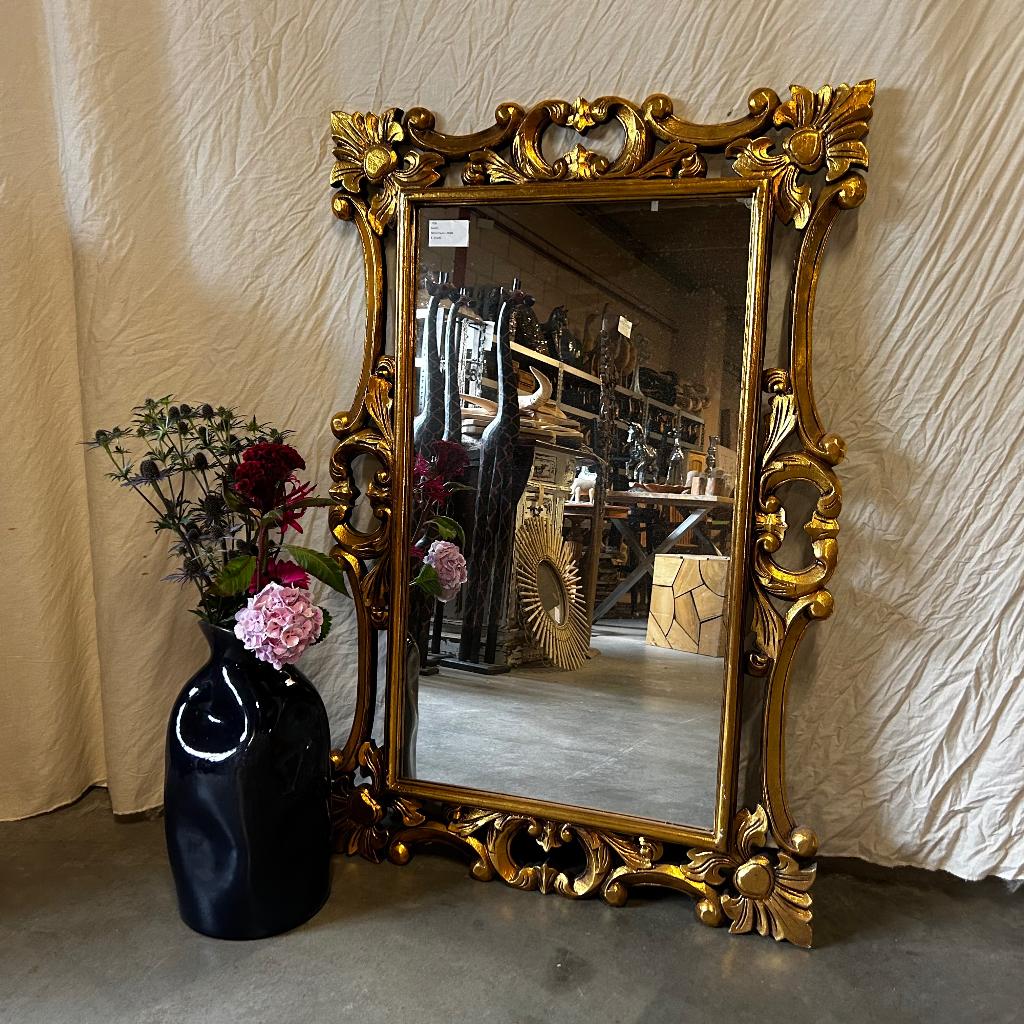 Barok Spiegel - houten lijst -120 x 80 cm- Goud - TTM Wonen, Huis en Inrichting, Woonaccessoires | Spiegels, Nieuw, 75 tot 100 cm