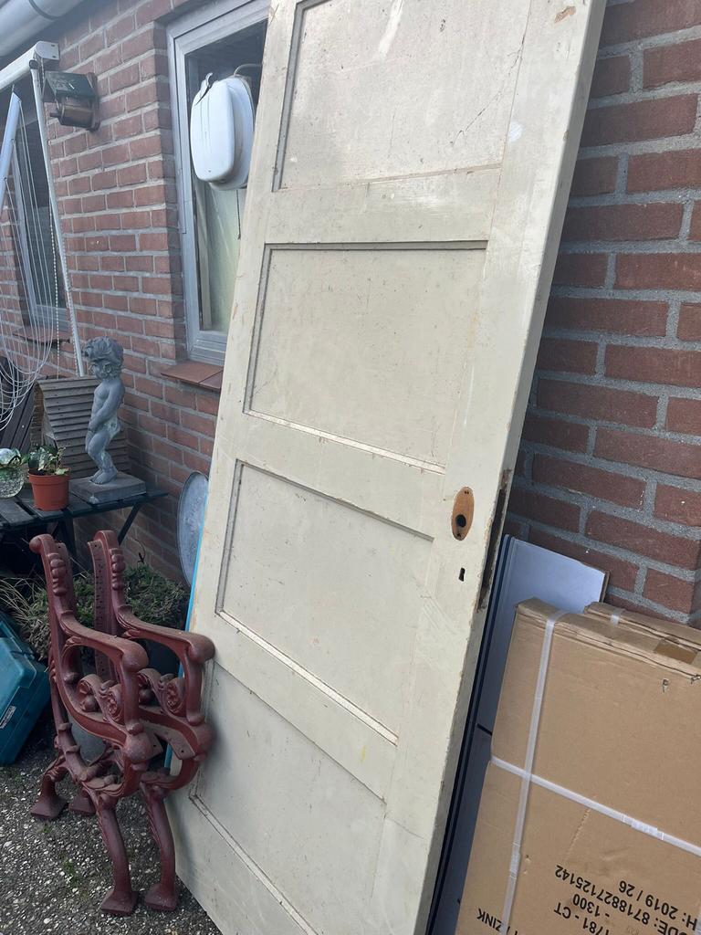 Oude binnendeur paneeldeur, Ophalen, Gebruikt, 80 tot 100 cm, Binnendeur