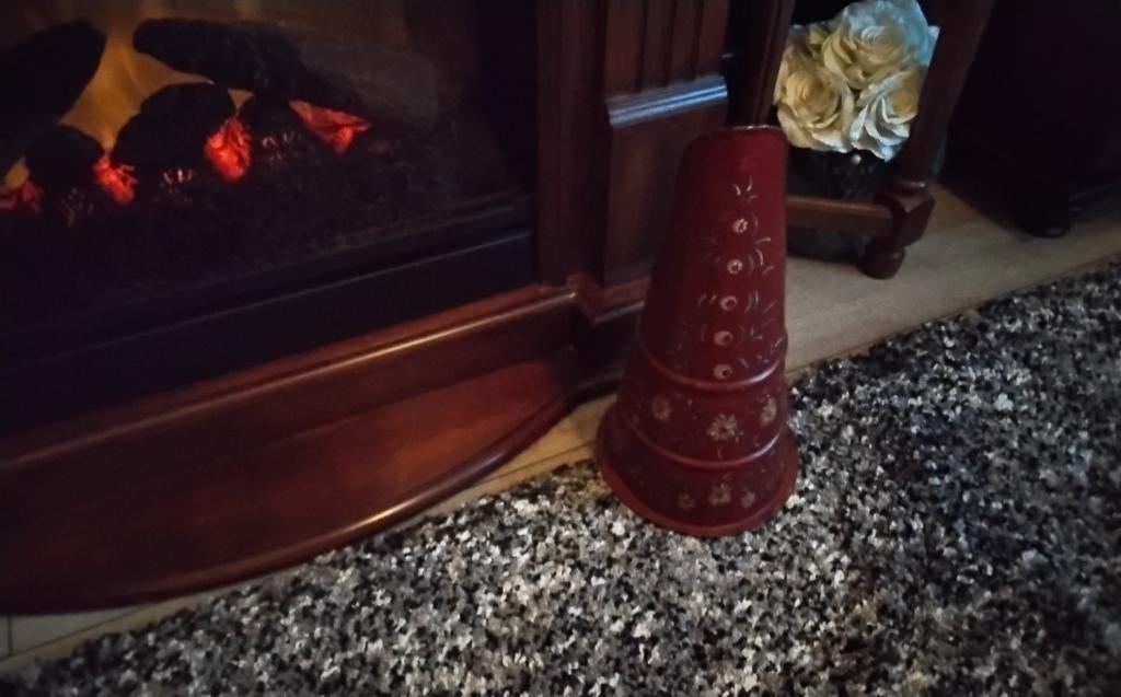 Hinderloper geschilderd kolenkit 35 cm hoog., Antiek en Kunst, Ophalen